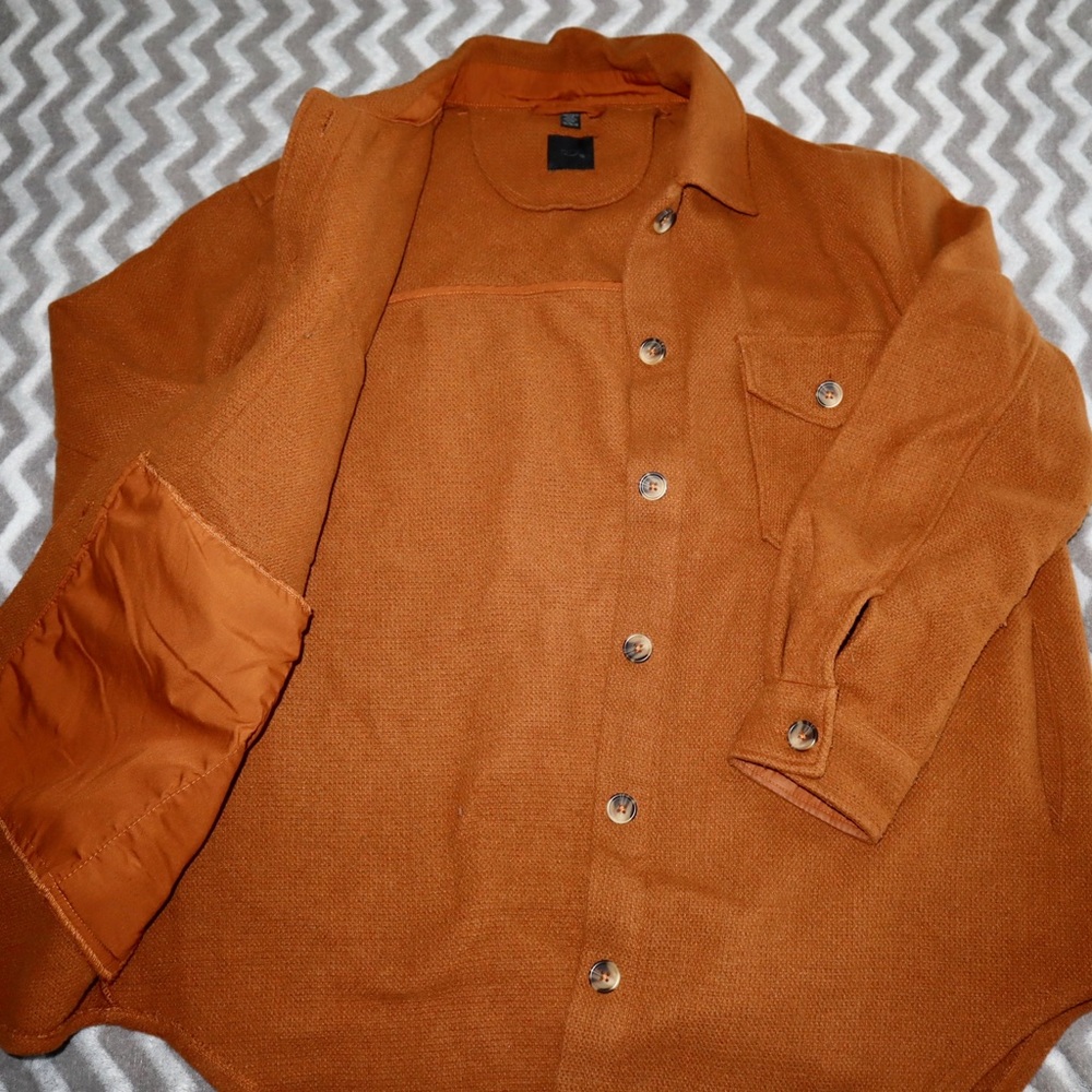 RDL burnt orange shacket. Size XL.